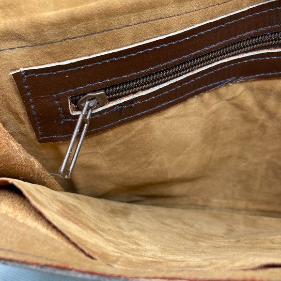 Leather Clutch Envelope Purse Vintage Brazilian - Picture 9 of 12